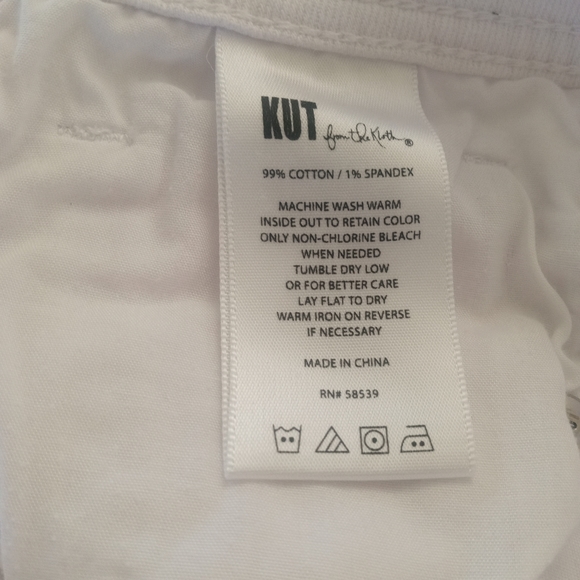 ❌❌SOLD❌❌ Kut From The Kloth Cuffed White Capri Jeans | 6 NWOT - Picture 9 of 10